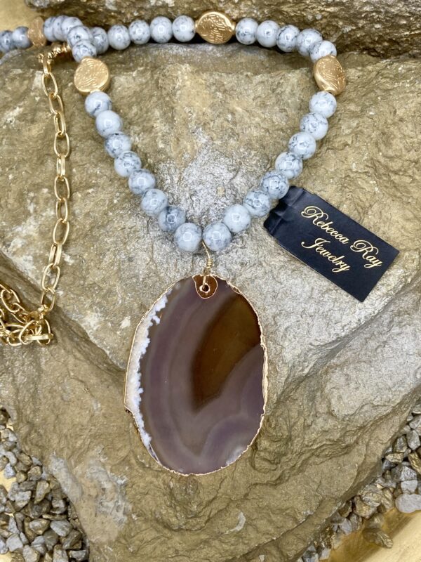 02803-Agate Beaded Necklace; Suggested Retail: $18.50-22.00