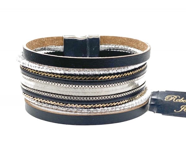 03074: Multi Strand leather bracelet; Suggested Retail $12.00-16.00