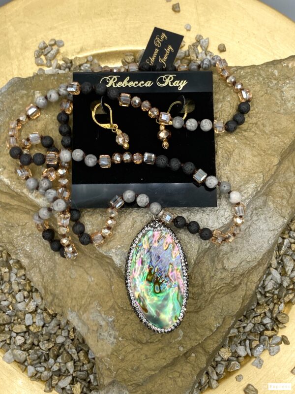 03410- Abalone Shell Necklace Set: Suggested Retail $22.00-24.00