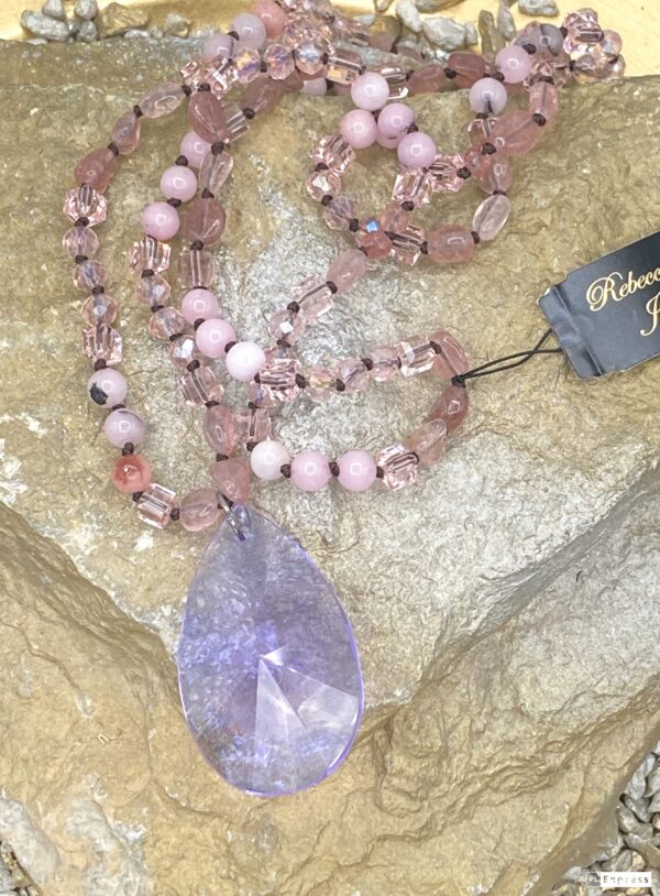 03408-Lavender Crystal Necklace: Suggested Retail $24.00-28.00