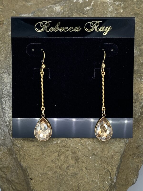 03517-Crystal Teardrop Earring; Suggested Retail: $14.00-16.00