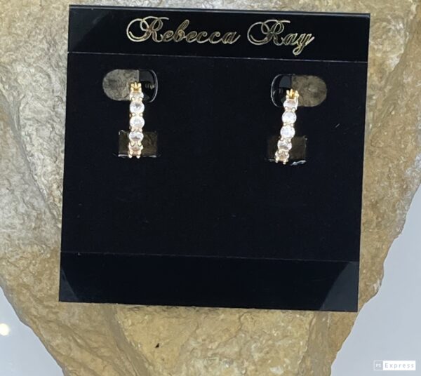 03540-Cubic Zirconia Hoop Earring; Suggested Retail: $8.00-10.00