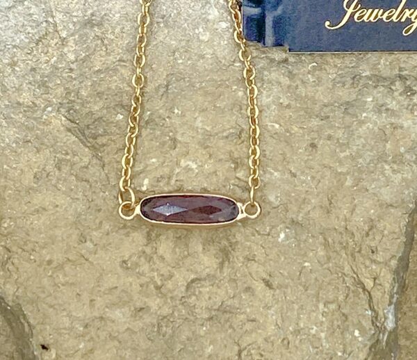 03544- Oval Crystal Necklace; Suggested Retail: $10.00-12.00