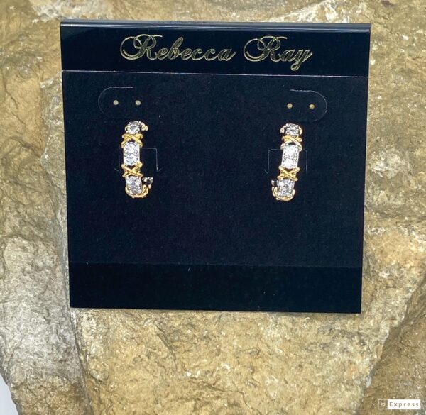 03546-Cubic Zirconia Hoop Earring; Suggested Retail $10.00-12.00