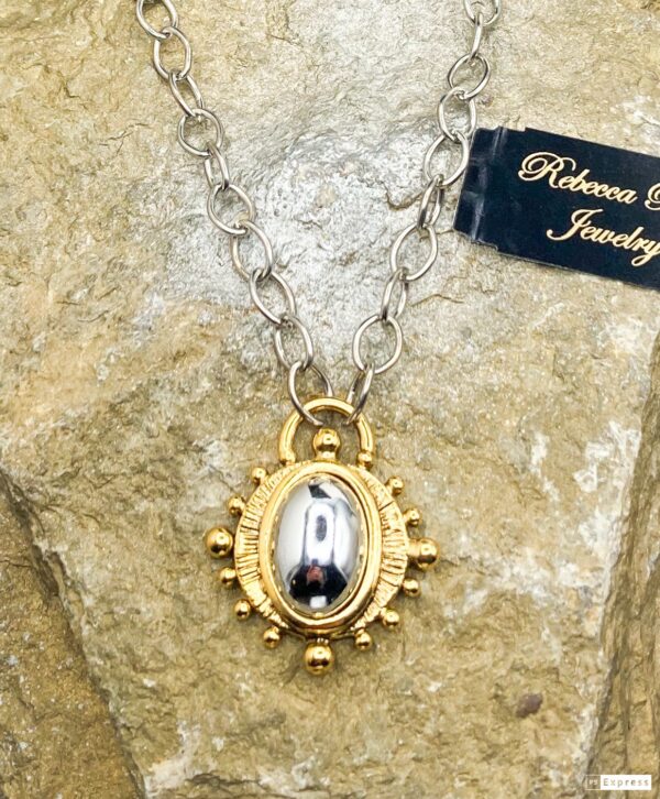 03576-Two Toned Necklace; Suggested Retail: $12.00-14.00
