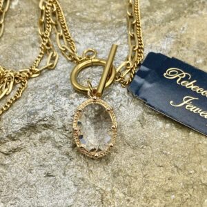03565- Clear Crystal Toggle Necklace; Suggested Retail: $16.00-18.00