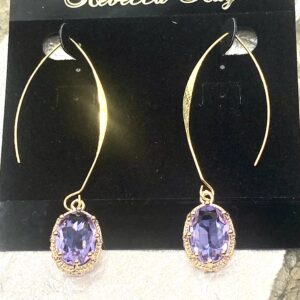 03553- Amethyst Crystal Pronged Earring; Suggested Retail: $14.00-18.00