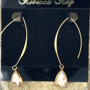 03511- Lt. Topaz Crystal Teardrop Earring; Suggested Retail: $10.50-14.00