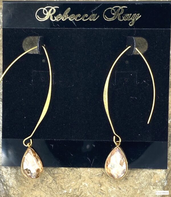 03511- Lt. Topaz Crystal Teardrop Earring; Suggested Retail: $10.50-14.00