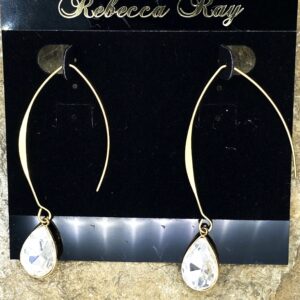 03515- Clear Crystal Teardrop Earring; Suggested Retail: $10.50-14.00