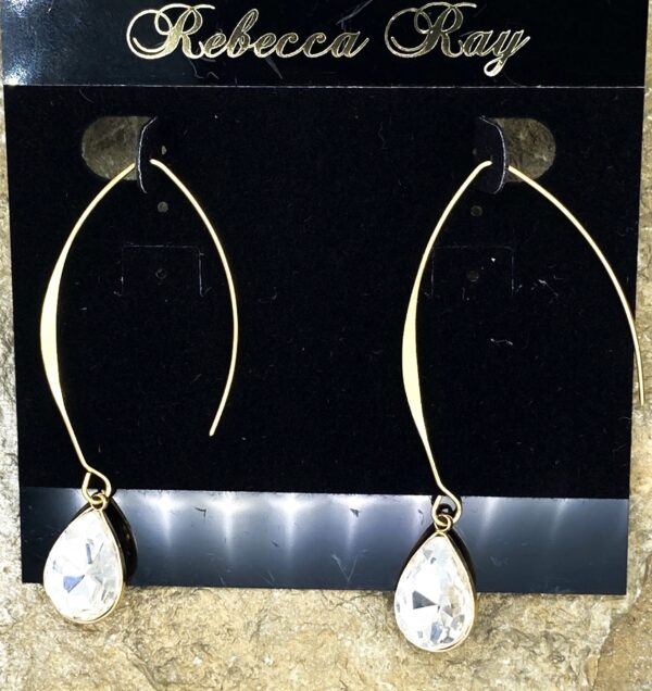 03515- Clear Crystal Teardrop Earring; Suggested Retail: $10.50-14.00