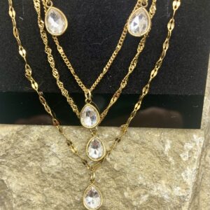 03505- Clear Triple Layered Teardrop Set; Suggested Retail: $22.50-26.00