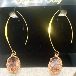 03557- Carnelian Crystal Pronged Earring; Suggested Retail: $14.00-18.00