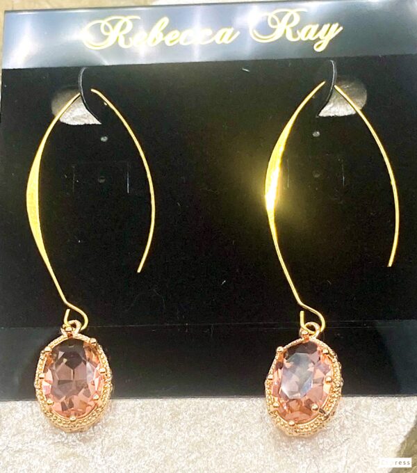 03557- Carnelian Crystal Pronged Earring; Suggested Retail: $14.00-18.00