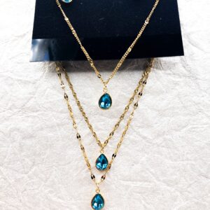 03502- Capri Blue Triple Layered Teardrop Set; Suggested Retail: $22.50-26.00