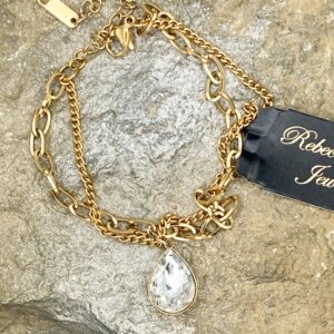 03531- Clear Crystal Teardrop Bracelet; Suggested Retail: $12.50-14.00