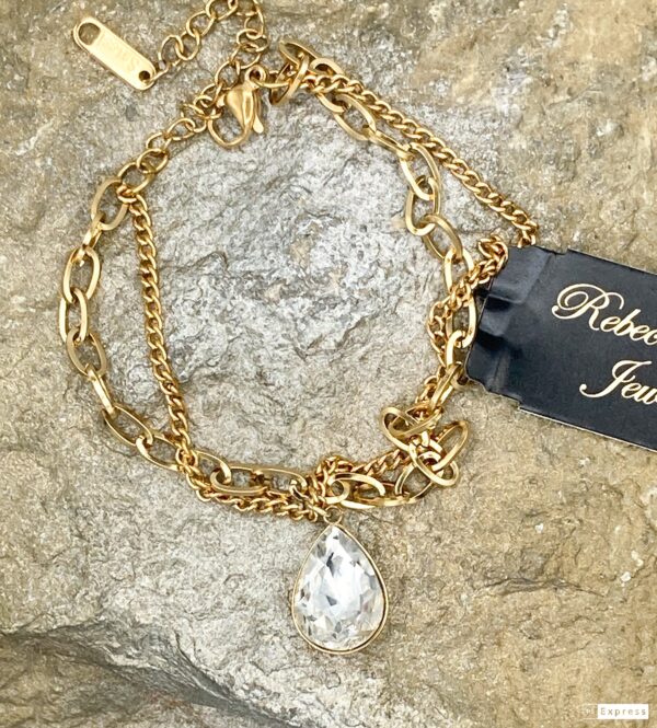 03531- Clear Crystal Teardrop Bracelet; Suggested Retail: $12.50-14.00