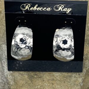 03537-Hammered Hoop Earring; Suggested Retail $8.00-10.00