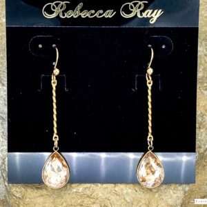 03517- Lt. Topaz Crystal Teardrop Earring; Suggested Retail: $14.00-16.00