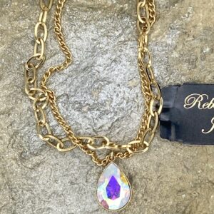 03527- Aurora Borealis Crystal Teardrop Bracelet; Suggested Retail: $12.50-14.00