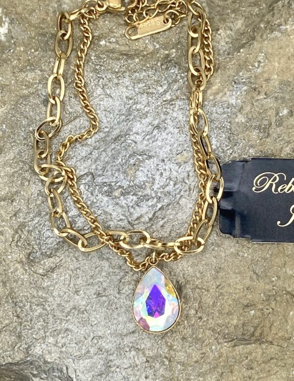 03527- Aurora Borealis Crystal Teardrop Bracelet; Suggested Retail: $12.50-14.00