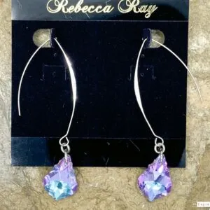 03559- Lavender Crystal Chandelier Drop Earring; Suggested Retail: $8.00-12.00