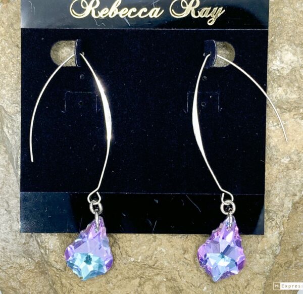 03559- Lavender Crystal Chandelier Drop Earring; Suggested Retail: $8.00-12.00