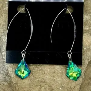 03560- Emerald Crystal Chandelier Drop Earring; Suggested Retail: $8.00-12.00