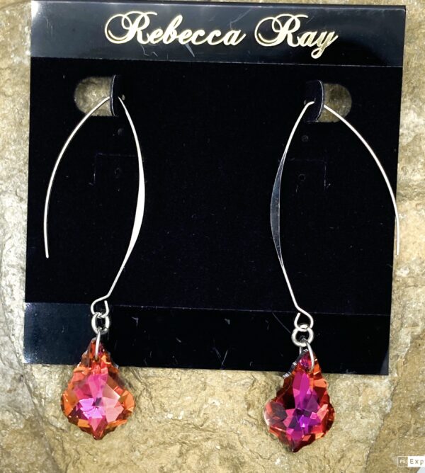03561- Fuchsia Chandelier Drop Earring; Suggested Retail: $8.00-12.00