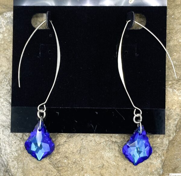 03563- Sapphire Crystal Chandelier Drop Earring; Suggested Retail: $8.00-12.00