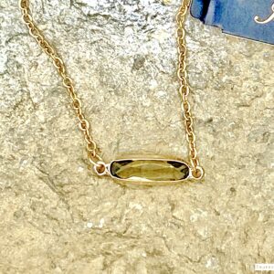 03543-Oval Crystal Necklace; Suggested Retail:$10.00-12.00