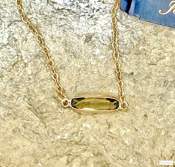 03543-Oval Crystal Necklace; Suggested Retail:$10.00-12.00