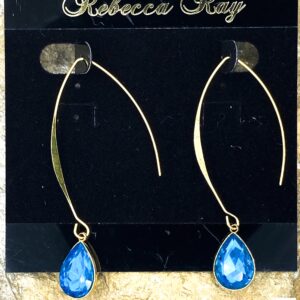 03512- Capri Blue Crystal Teardrop Earring; Suggested Retail: $10.50-14.00