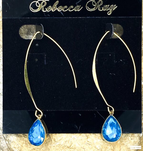 03512- Capri Blue Crystal Teardrop Earring; Suggested Retail: $10.50-14.00