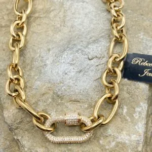 03582- Chunky Chain With Crystal; Suggested Retail: $20.00-24.00